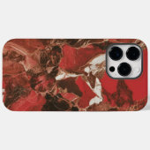 Rood Wit Zwart Marmer Koel Case-Mate iPhone Case (Achterkant (horizontaal))