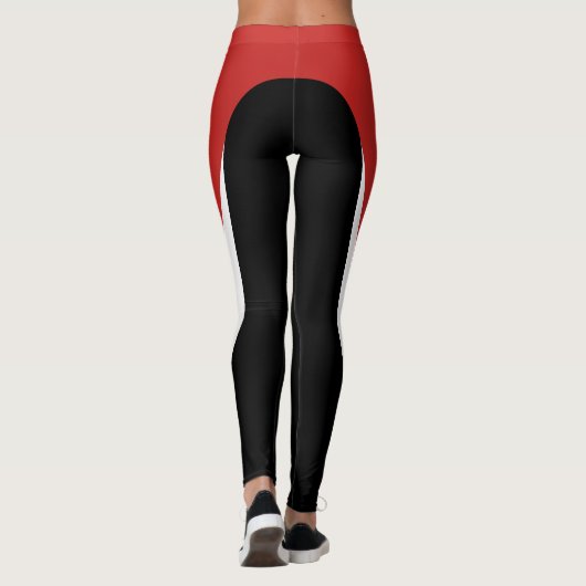 Rood/Wit/Zwart Patroon Leggings 3 (Achterkant)