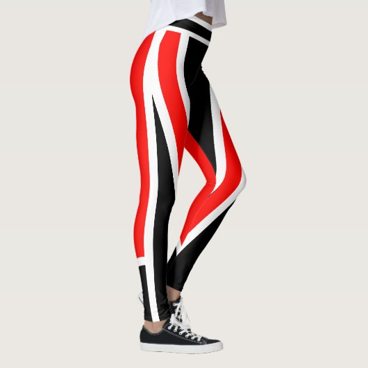 Rood Wit Zwart Squad Leggings (Rechts)