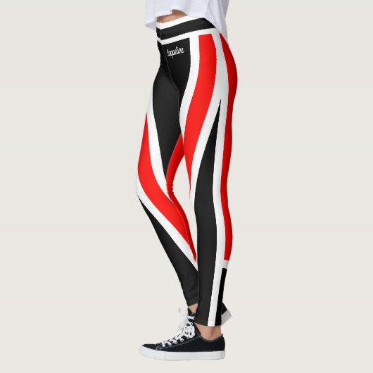 Rood Wit Zwart Squad Leggings (Links)