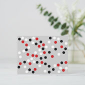 rood wit zwart stip patroon briefkaart (Staand voorkant)