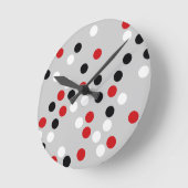 rood wit zwart stip patroon ronde klok (Hoek)