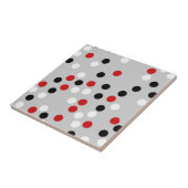 rood wit zwart stip patroon tegeltje (Zijkant)