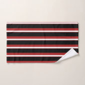 Rood Wit Zwart Strepen Chic Streep Bad Handdoek (Handdoek)