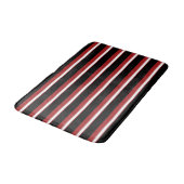 Rood Wit Zwart Strepen Chic Streep Badmat (Gekanteld)