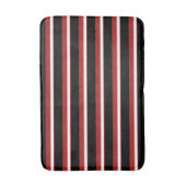 Rood Wit Zwart Strepen Chic Streep Badmat (Voorkant Verticaal)