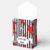 Rood Wit Zwart Valentijn Harten Favor Box Bedankdoosjes (Geopend)