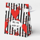 Rood Wit Zwart Valentijn Harten Favor Box Bedankdoosjes (Achterkant)