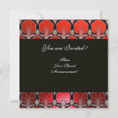 ROOD WIT ZWARTE DAMAST ANJERS INITIALEN KAART (Achterkant)