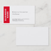 Rood-witminimalistisch modern visitekaartje (Voorkant / Achterkant)