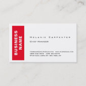 Rood-witminimalistisch modern visitekaartje (Voorkant)