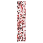 Rood-witte abstracte spleettafelrunner korte tafelloper (Voorkant)