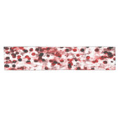 Rood-witte abstracte spleettafelrunner korte tafelloper (Horizontaal)