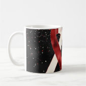 Rood Witte Bewustzijnslint Bekerontwerp Koffiemok (Links)