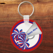 Rood-witte blauwe stiekte Sleutelhangers (Achterkant)