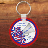Rood-witte blauwe stiekte Sleutelhangers (Voorkant)