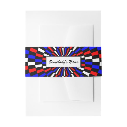 Rood-witte blauwe vinkspiraal (P) van K Yoncich Uitnodigingen Wikkel (Voorkant Voorbeeld)