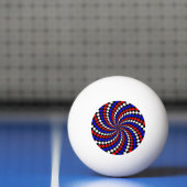 Rood-witte blauwe vinkspiral pingpongbal (Net)