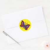 Rood-witte blauwe vlindergele Stickers (Envelop)