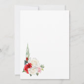 Rood Witte Bloem Dinner en Dranken 85e Verjaardag Kaart (Achterkant)