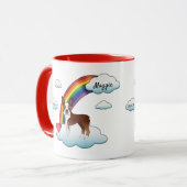 Rood-Witte Boston Terrier Regenboog Herdenking Mok (Voorkant links)