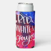 Rood Witte Boujee | 4 juli vrijgezellenfeest Seltzer Blikjeskoeler (Seltzer Achterkant)