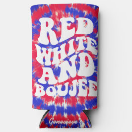 Rood Witte Boujee Amerika Tie Dye Bachelorette Seltzer Blikjeskoeler