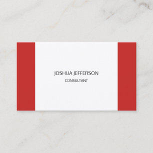 Rood Witte Design Modern Eenvoudig Minimalistisch Visitekaartje