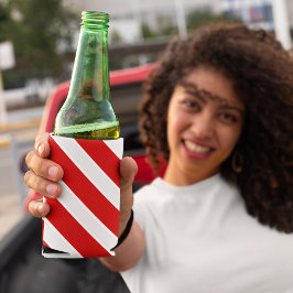 Rood-witte diagonale strepen blikjeskoeler