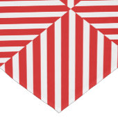 Rood-witte diagonale strepen korte tafelloper (Hoek)