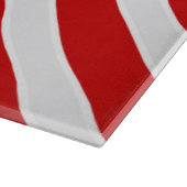 Rood-witte diagonale strepen snijplank (Hoek)