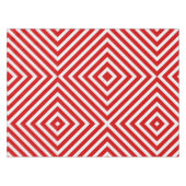 Rood-witte diagonale strepen tafelkleed (Voorkant (Horizontaal))