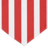 Rood-witte diagonale strepen tafelkleed (Gekanteld)