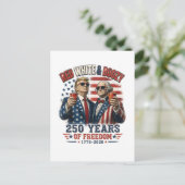 Rood Witte Drank Trump George Washington 250 Briefkaart (Staand voorkant)