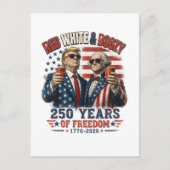 Rood Witte Drank Trump George Washington 250 Briefkaart (Voorkant)