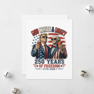 Rood Witte Drank Trump George Washington 250 Feestdagenkaart