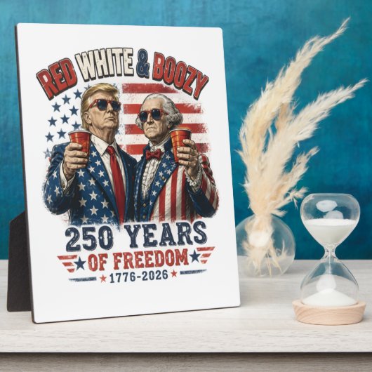 Rood Witte Drank Trump George Washington 250 Fotoplaat (Zijkant)