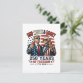 Rood Witte Drank Trump George Washington 250 Kaart (Staand voorkant)