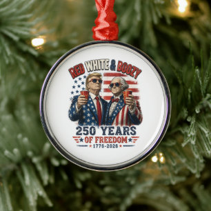 Rood Witte Drank Trump George Washington 250 Metalen Ornament