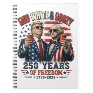 Rood Witte Drank Trump George Washington 250 Notitieboek