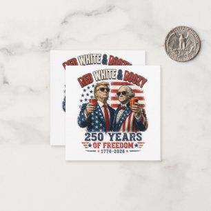 Rood Witte Drank Trump George Washington 250 Notitiekaartje