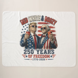 Rood Witte Drank Trump George Washington 250 Sherpa Deken
