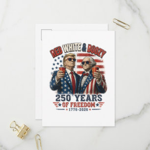Rood Witte Drank Trump George Washington 250 Uitnodiging Briefkaart