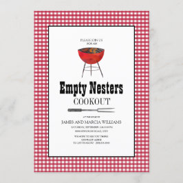 Rood Witte Empty Nesters Kookfeest Barbecue Kaart