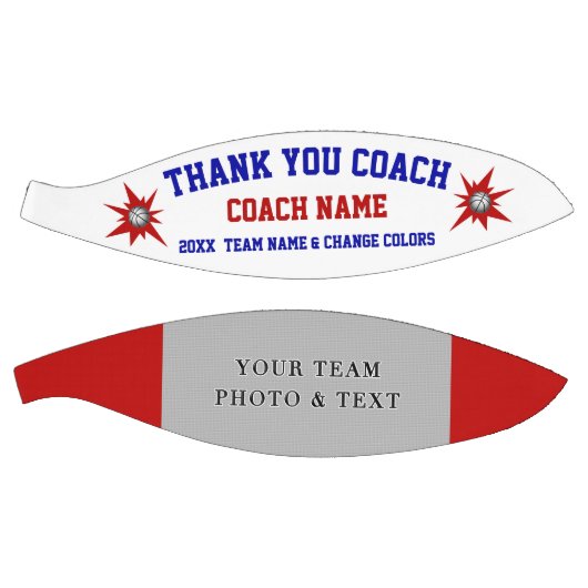 Rood witte en blauwe, aangepaste Basketball Coach- Basketbal (Panelen)