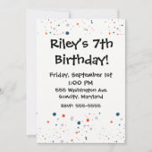 Rood-witte en blauwe afspeelbare Confetti Kaart (Voorkant)