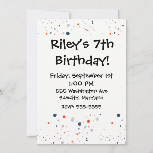 Rood-witte en blauwe afspeelbare Confetti Kaart (Voorkant)