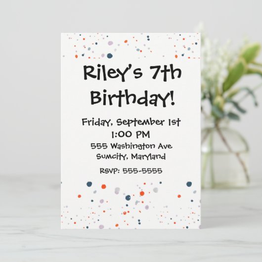 Rood-witte en blauwe afspeelbare Confetti Kaart (Staand voorkant)