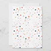 Rood-witte en blauwe afspeelbare Confetti Kaart (Achterkant)