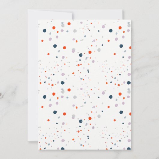 Rood-witte en blauwe afspeelbare Confetti Kaart (Achterkant)